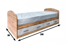 Кровать 1-спальная с ящиками 3