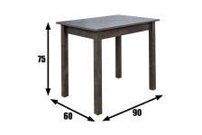 Стол обеденный "Прямая ножка" бетон 0