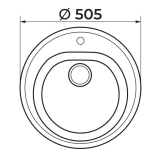Мойка врезная "D-505" 0